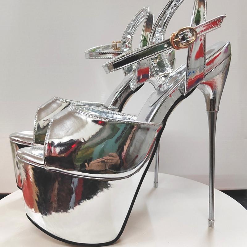 Luxury Women's Sandals 19cm Super High Heels Summer Shoes Platform New Sexy Heeled Flip Flops Dance Stripper Fetish Shoes Female