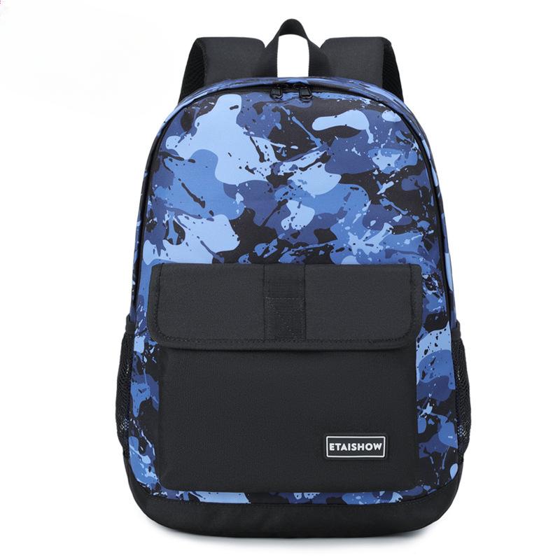 

Backpack Large-capacity Backpack Niche Computer Bag College Student Style Schoolbag One Size синій