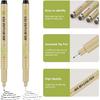 Micro Fineliner Drawing Art Pens, Black Art Pens for Drawing, 12 Size Waterproof Pen for Artists Sketching, Illustration, Watercolor, Calligraphy,