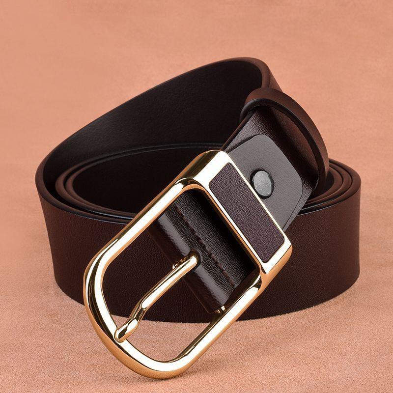 2026 Pánský univerzální kožený pásek s přezkou ze slitiny - Vysoce kvalitní doplňek k džínám