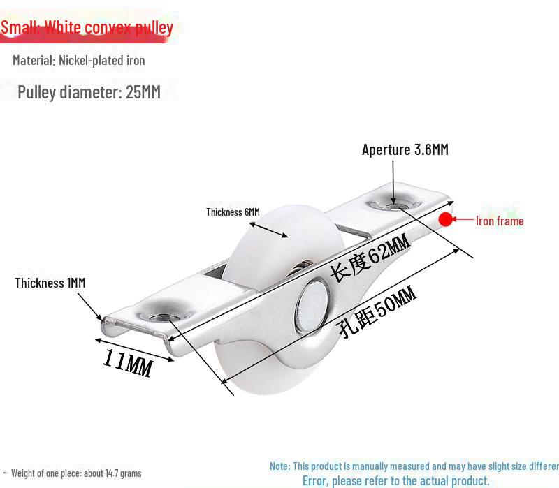 Sliding Door & Window Pulley Set: Floor, Cabinet, Convex & Concave Wheels