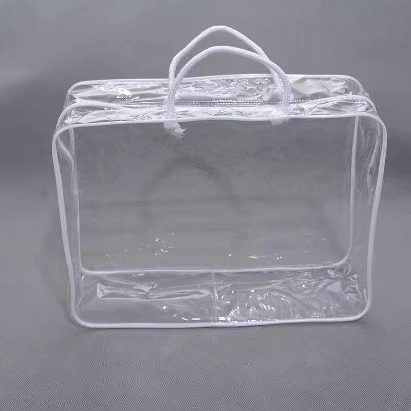 PVC Transparent Tote with Steel Wire for Dustproof Quilt and Blanket Storage