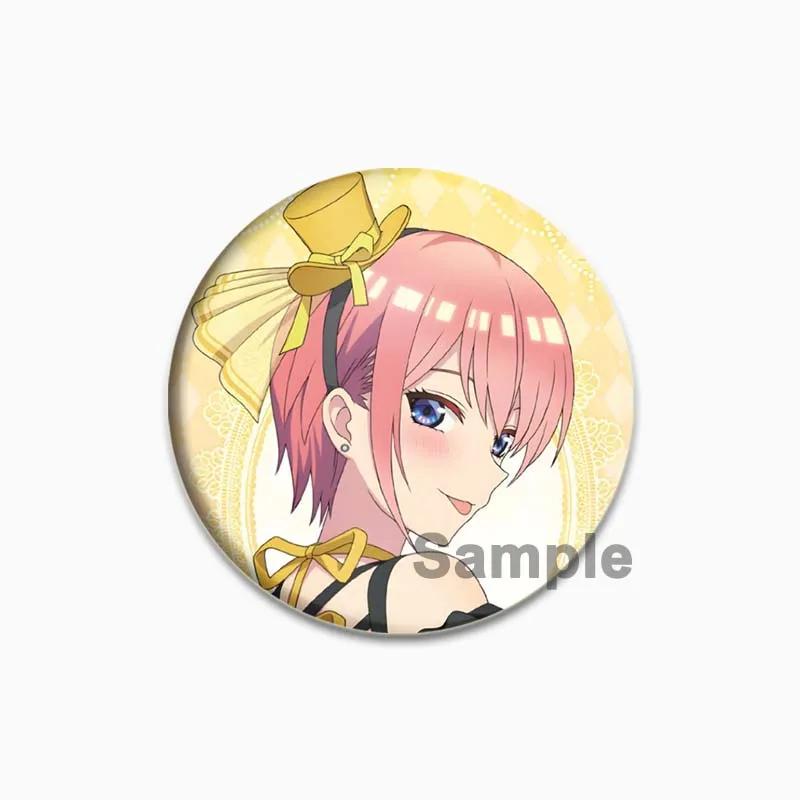 32/44/58mm The Quintessential Quintuplets Pin Broche feito à mão para roupas Desenho animado Cosplay Emblema Mochila Decoração Jóias Presente infantil