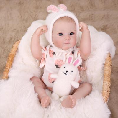 Realistic 18 Inch Reborn Baby Doll Full Silicone Vinyl Washable Girl Babies Toy For Kids Gift