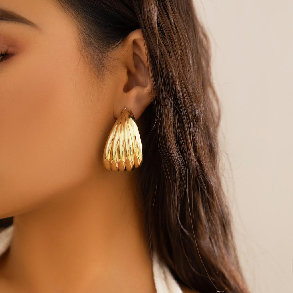 Big Open Wide Round Stud Earrings for Women Elegant Large Ladies Statement African Earring 2026 Fashion Jewelry Accessories Gift