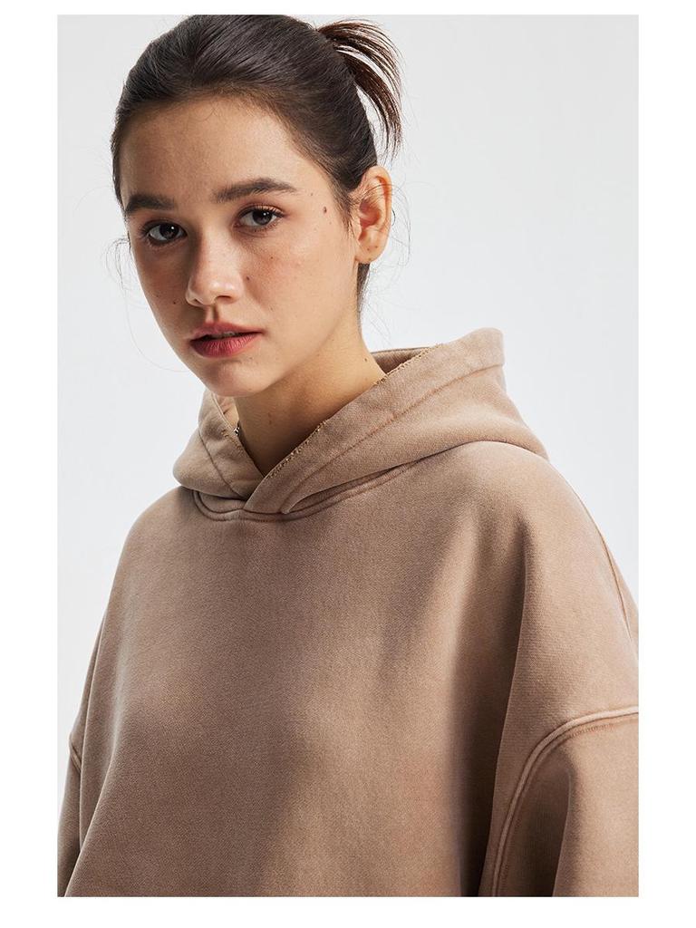 Chain Tide Menswear | 2025 Autumn/Winter Boxy Fit Ripped Distressed Hooded Sweatshirt with Plus Velvet