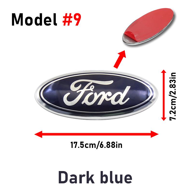 Car Logo Front Grille Badge Trunk Cover Sticker Decal Accessories For Ford Fiesta ST Fusion Explorer Escape Shelby Edge Kuga MK6