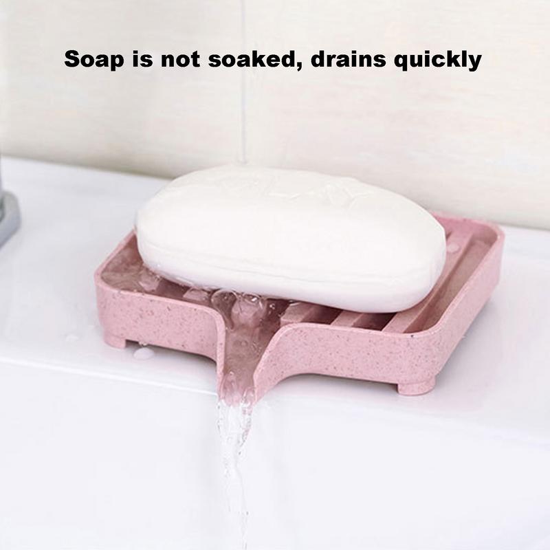Drain Soap Holder Soap Box Portable Tray Drying Rack for Shower Sponge Container Kitchen Bathroom Accessories