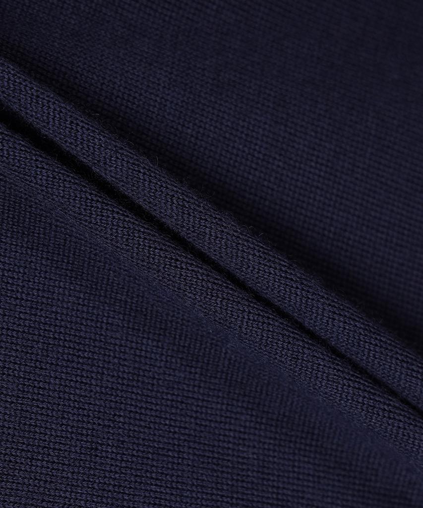 BROOKS BROTHERS Merino Wool Logo Polo Sweater (Navy) (Bbwtmnf301)