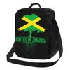 Jamaica Flag Lunch Bag with Adjustable Shoulder Strap Reusable Thermal Bento Tote for Work Picnic Beach