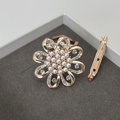 Silk Scarf Buckle Versatile Dual-Purpose Brooch Shawl Scarf Buckle Ring Corner Hem Knotted Buckle High-End Corsage Pin