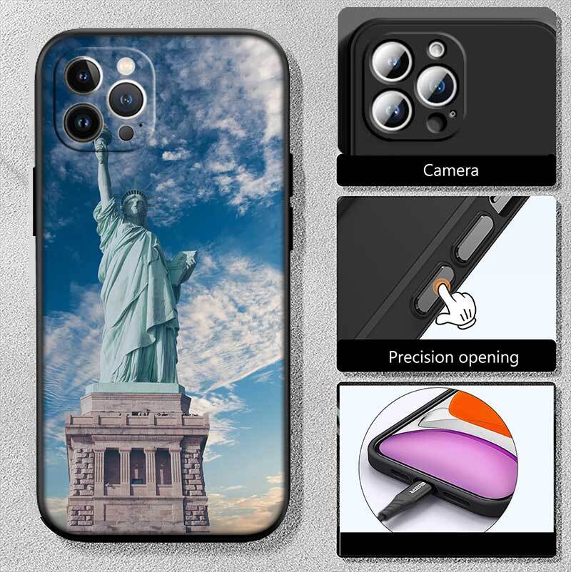 Statue of Liberty Phone Case for Redmi Note 12 12S 12C 13 13C 13R 14 14S 14R 14C 11A 13X A3 A3X A4 A5 Pro Max Plus