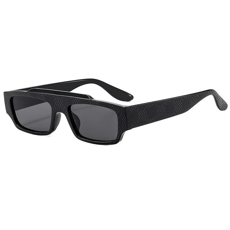 Trendy Black Frame Square Sunglasses Pc Uv400 For Streetwear Style Style1