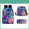 Plecak Kreskówkowy Stitch Dla Dzieci Tkanina Oxford Wodoodporny Tornister z Oddychającymi Paskami