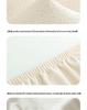 2026 Thickened Teddy Fleece Horn Button Chair Cover for C-Shaped Backrest - Retro Light Luxury Protector