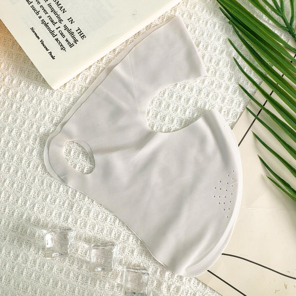 Fashion Solid Color Breathable Ice Silk Mask Summer Cool Anti-UV Traceless Sunscreen Masks Riding Full Face Mask Outdoor Sports