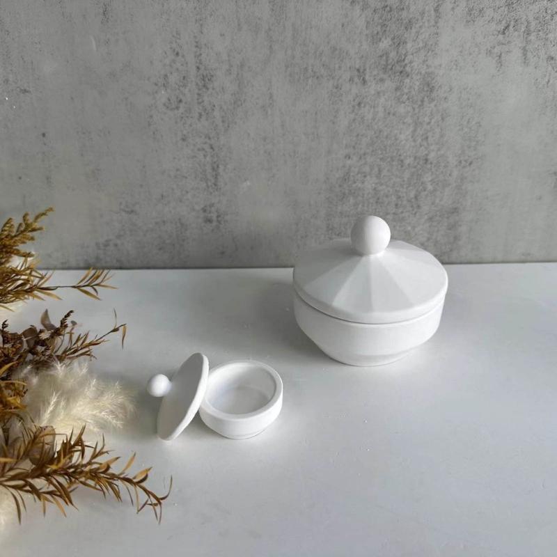 Jewelry Storage Box Silicone Molds DIY Round Shape Box with Lid Box Resins Moulds Jewellery Container Castings Molds