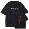 Tricou ARISE Solo Leveling Tricou Grafic Manga Tricouri din Bumbac Spălat Vintage Mânecă Scurtă Oversized Tee Îmbrăcăminte Bărbați Femei