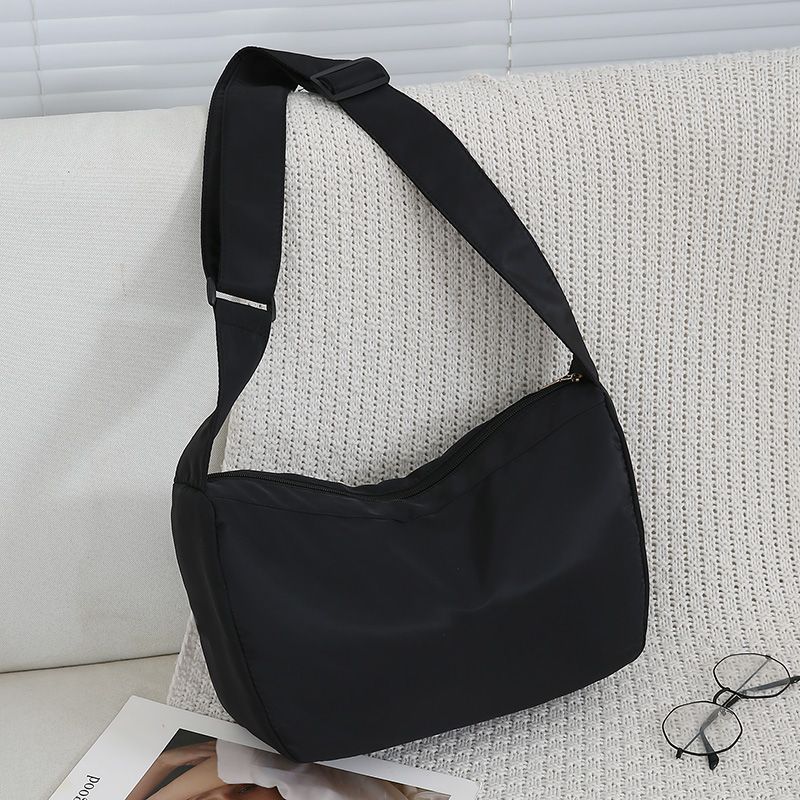 

K-style Oxford Cloth Women s Travel Bag Mountain Climbing Outdoor Sports Bag Crossbody Canvas Bag Nylon Cloth Bag Lightweight Black