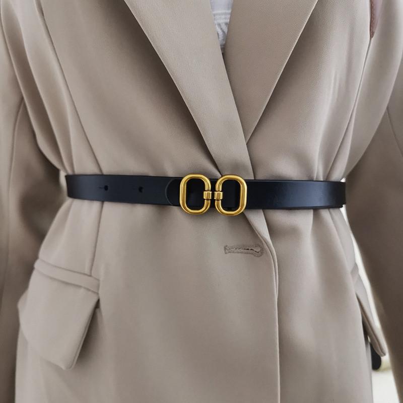 Leather Women Waist Belt Accessories With Alloy Buckle For Dresses And Outerwear