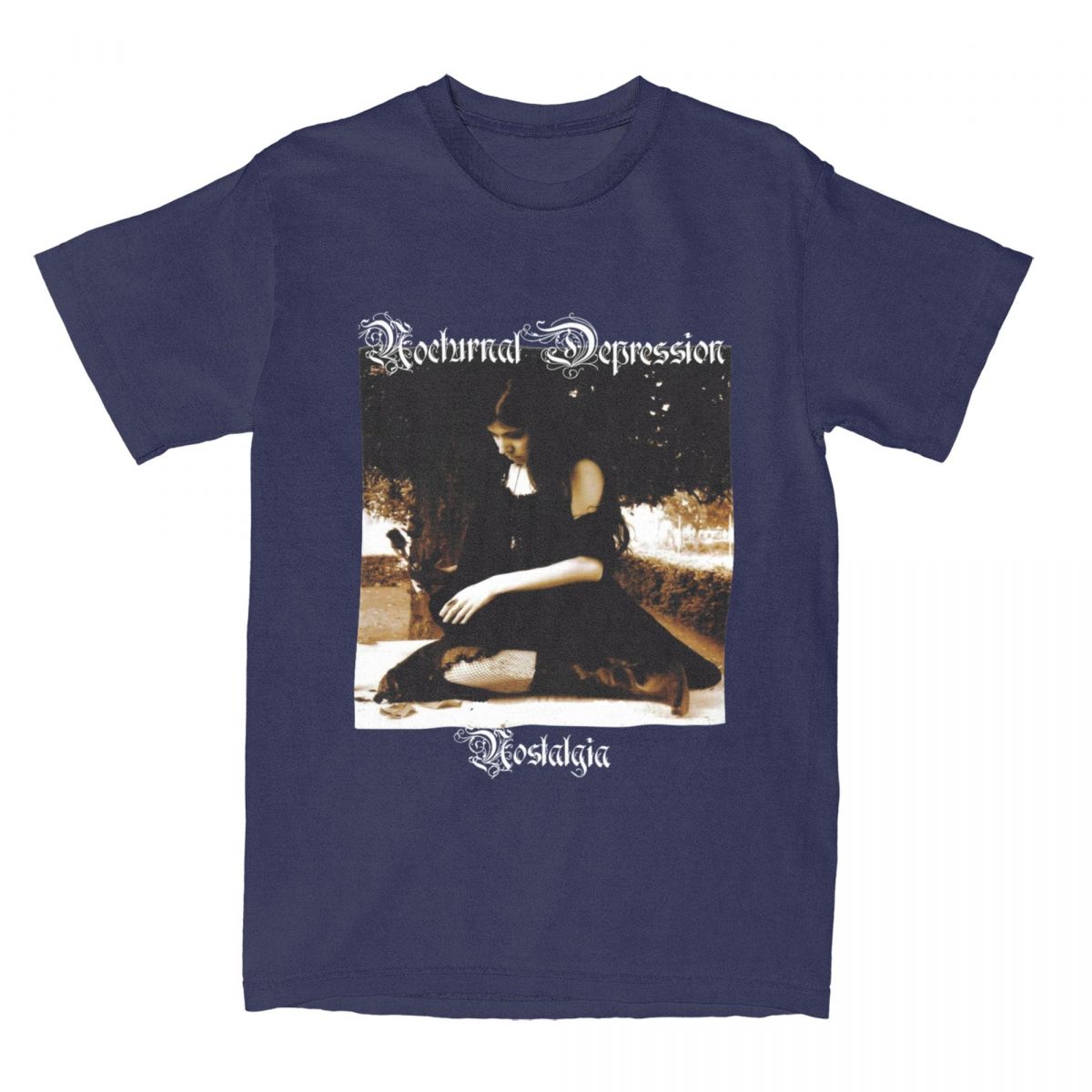 

Unisex Womens Nocturnal Depression Black Metal Band Shirt Apparel Cotton Tshirt Clothes Awesome Tee Shirt Summer 4XL