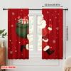 2 Stück, 2D-Flachdruck Beliebte Vorhangpaneele Weihnachtsmann Strapazierfähiges Polyester (ohne Stange) Alle Jahreszeiten für Wohnzimmer,