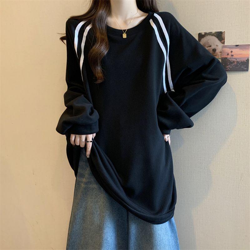 Women s Double-Sided Velvet Base Layer Shirt - Slim-Fit, Warm, Mid-Length for Autumn and Winter L чёрный