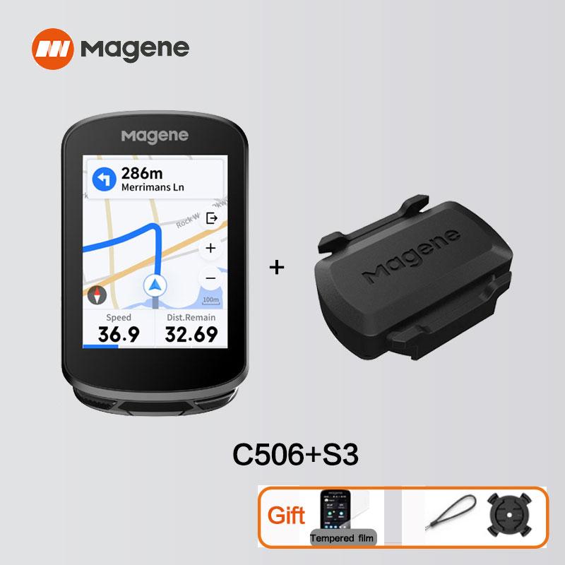 

Magene C506 GPS Велокомп ютер Навігація WiFi Спідометр Кольоровий Сенсорний Екран MTB Дорожній Велосипед Одометр Повідомлення про Тренування з Велоспорту C506 and S3