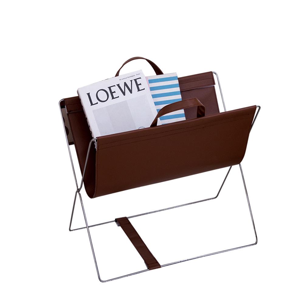 Contemporary Light Luxury Magazine & Book Storage Rack