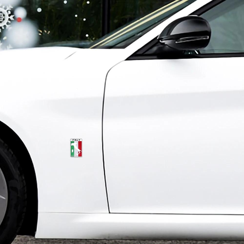 AAACP1 Car Aluminum Badge Body Decor Sticker For Alfa Romeo Italy Giulietta GT 159 147 156 Mito Brera Giulia F1 Stelvio Volante Clover