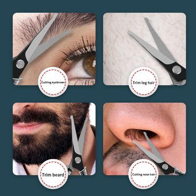 Nůžky na chloupky v nose Mini Nerezová ocel+Abs Kulatá hlava Kosmetický zastřihovač Zastřihovač chloupků v nose Přenosný Ergonomie Stříhač chloupků v nose