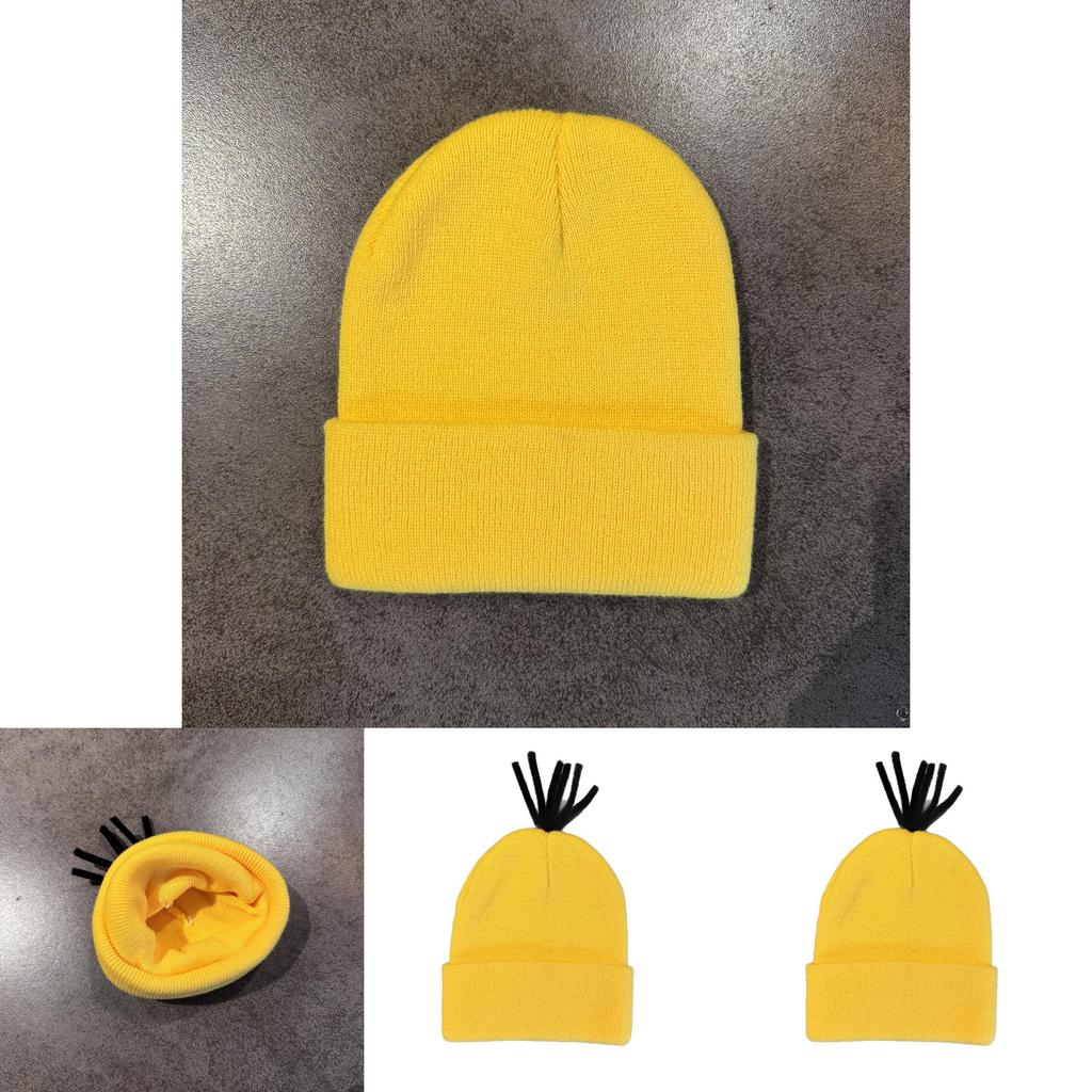 Minions-Strickmütze für warme Wintertage und Streetwear-Mode
