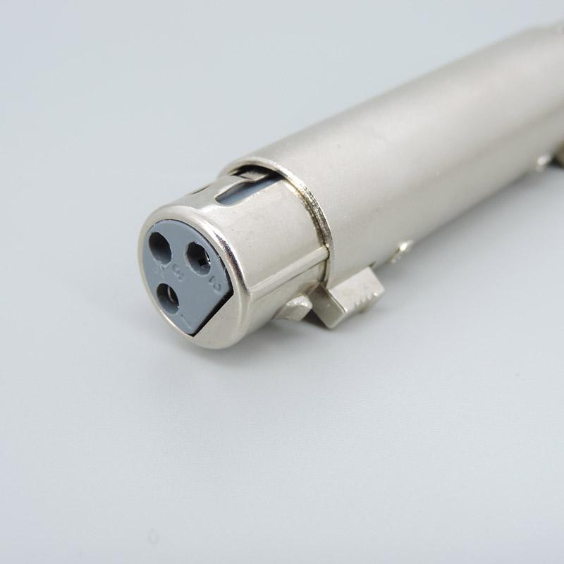1pcs metal 3-Pin 3 core XLR Female to Female Audio cable connection Microphone Mic Adapter Connector xlr female to xlr female a1