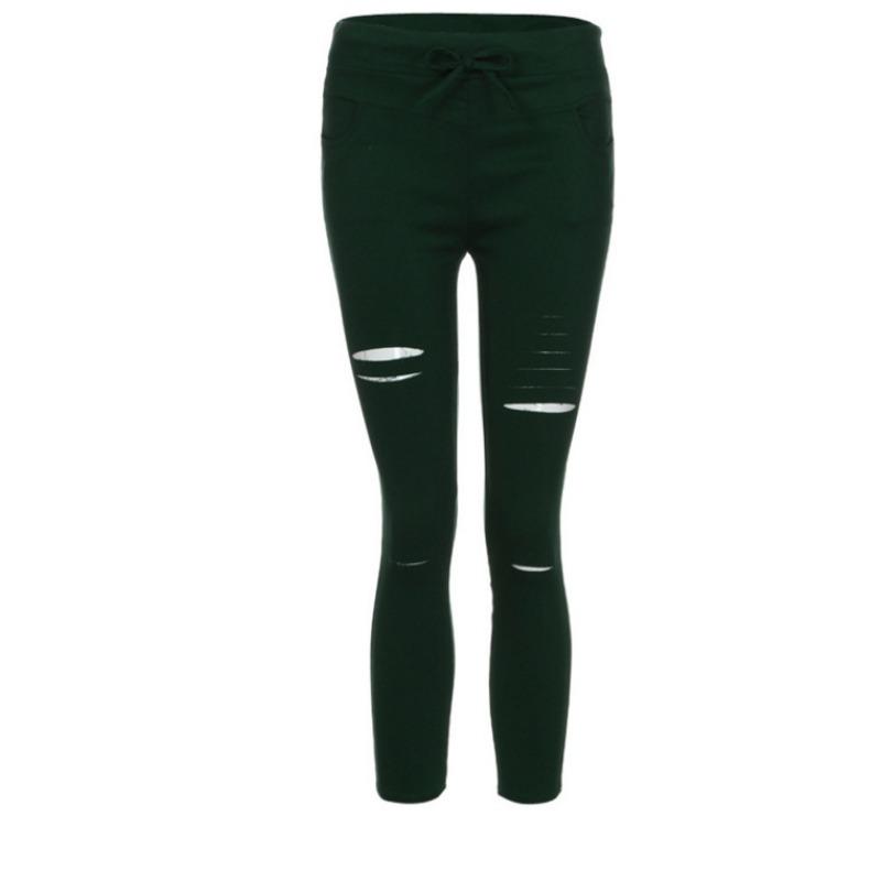 Casual Pants Pencil Pants Hole Breaking Women's Bottom Pants