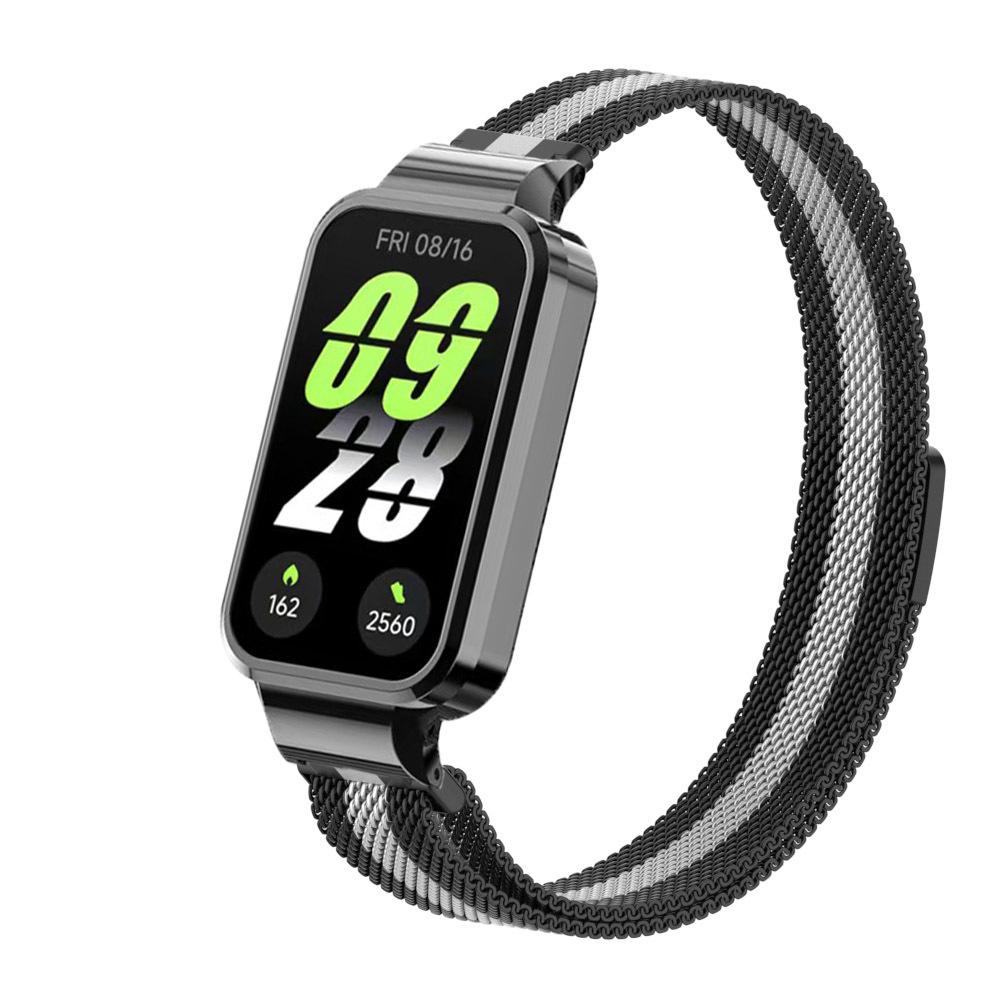 Xiaomi Smart Band 9 Active İçin Milan Kordon Metal Koruyucu Kılıf Tampon Manyetik Halka Bileklik Redmi band 3Watch İçin