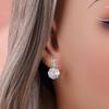 Elegant Flower Shape Clasp Ring Earrings Pendant Necklace Set Natural Opal S925 Silver Fine Jewelry for Women's Banquet Gifts