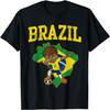Brazil Soccer Boy Brazilian Football Dabbing Kid Men Women T-Shirt