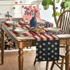 American Star and Stripes 4th of July Placemats Set of 4, 12x18 Inch Patriotic Memorial Day Table Mats for Party Kitchen Dining Decoration