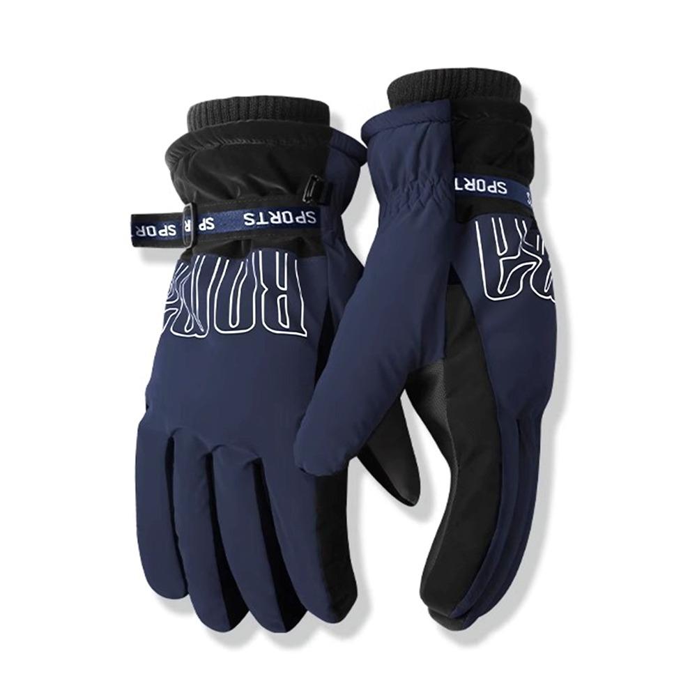 Fashion Waterproof Ski Gloves Warm Thermal Touch Screen Snow Gloves Comfortable Fleece Lined Winter Gloves Motorcycle Riding