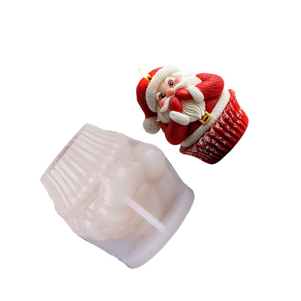 Santa Claus Candle Molds Castings Molds Christmas Silicone Moulds Epoxy Resin Molds Elks Molds Plasters Molds