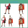 Costum Striking de Gladiator Roman pentru Bărbați Adulți, Prezentând Culori Bogate și o Potrivire Confortabilă pentru Toate Anotimpurile