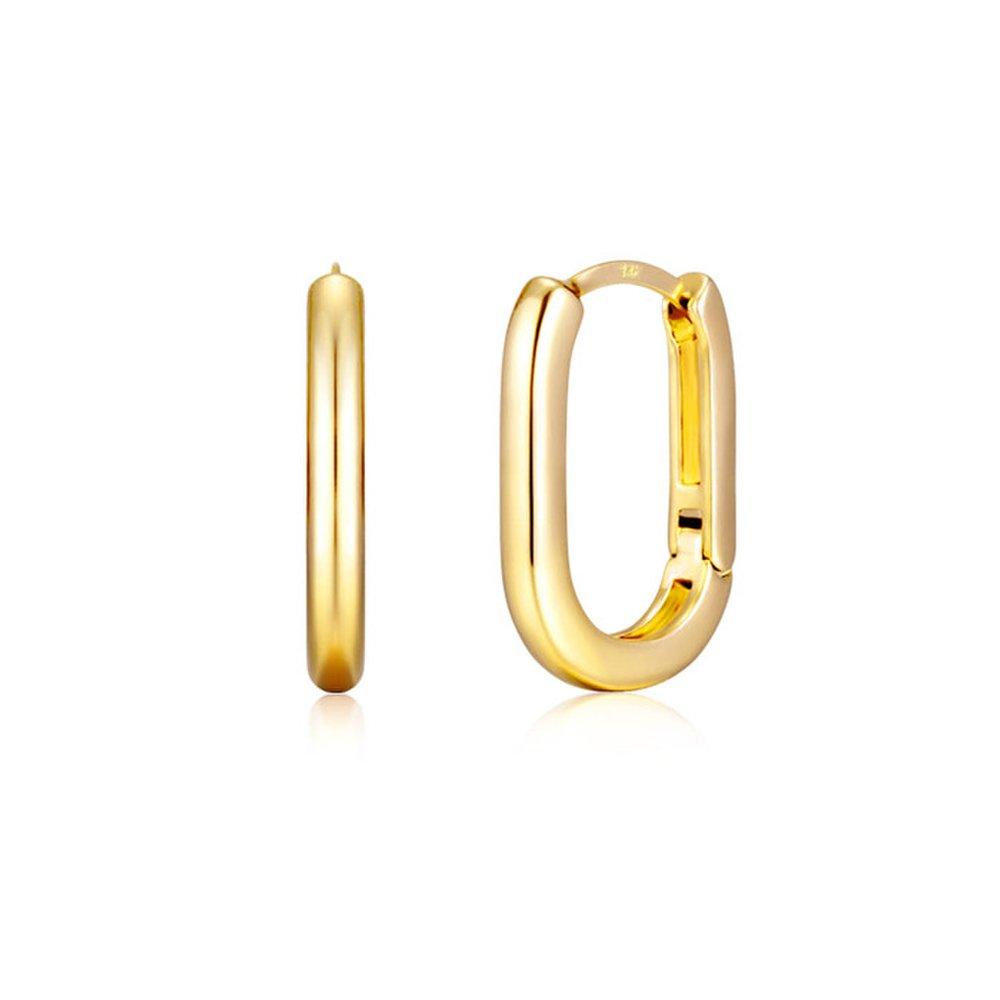 14K Smale u Ring Øredobber (Gullnål) Elgpee488