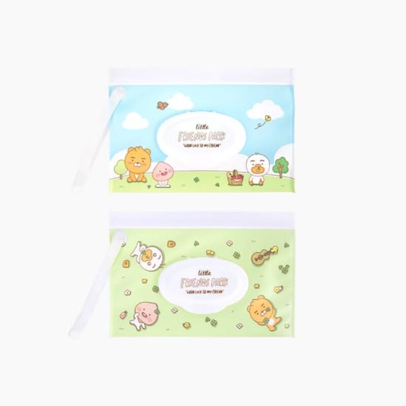KAKAOFRIENDS Маленькие друзья Косметичка-салфетница green