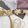 Floral Leather Waist Rope Vintage Dress Jeans Belt Niche Women's Belt  Waist Decoration