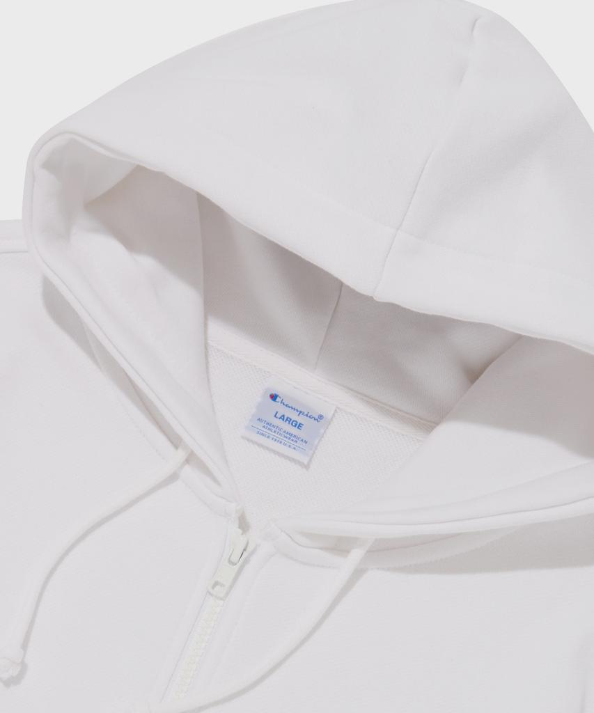 Champion Basic C Logo Zip-Up Hoodie White