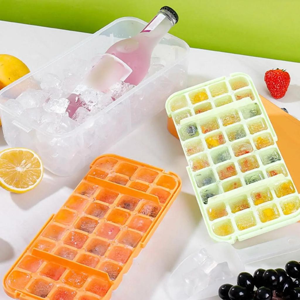 1pc- Ice cube molds, easy to release ice cube trays, stackable ice cube trays, kitchen household items