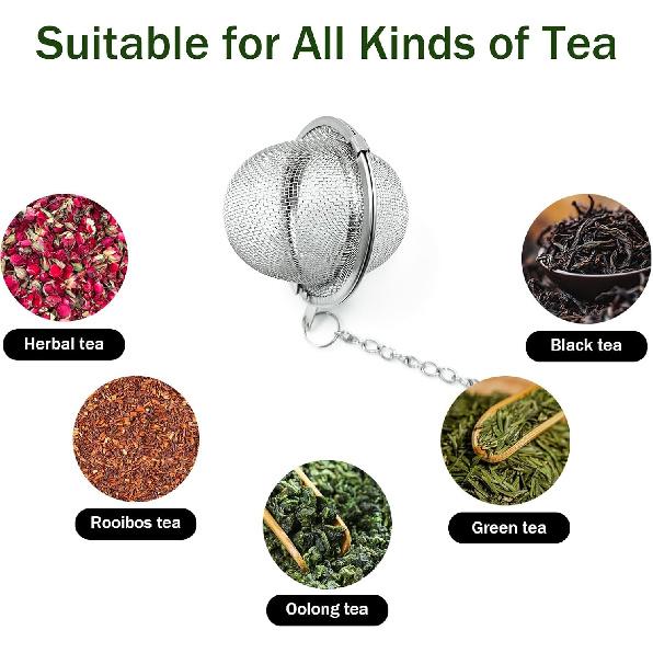 Tea Ball Strainers, 2 Pack Stainless Steel Tea Infuser with Delicate Pink Butterfly & Blossom Charm - Elegant Tea Steeper Gifts for Tea Lovers