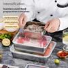 1/2/3/5 szt. Pojemnik na żywność ze stali nierdzewnej 304 z pokrywką Kuchenny pojemnik do przechowywania Świeże tacki do lodówki