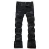 ROADVIBE Blugi evazați slim pentru bărbați Modă Denim elastic cu spandex Pantaloni evazați la bot cu patch brodat vintage