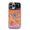 Schmetterling Ölmalerei iPhone 17 Pro Max Ständer Hülle - Vollständige Abdeckung für 16 Pro, 15, Design für Frauen